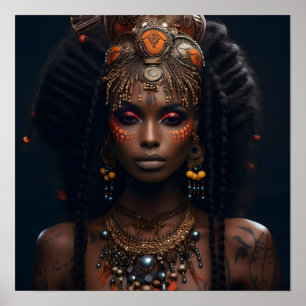 Regal Warrior Portrait Poster