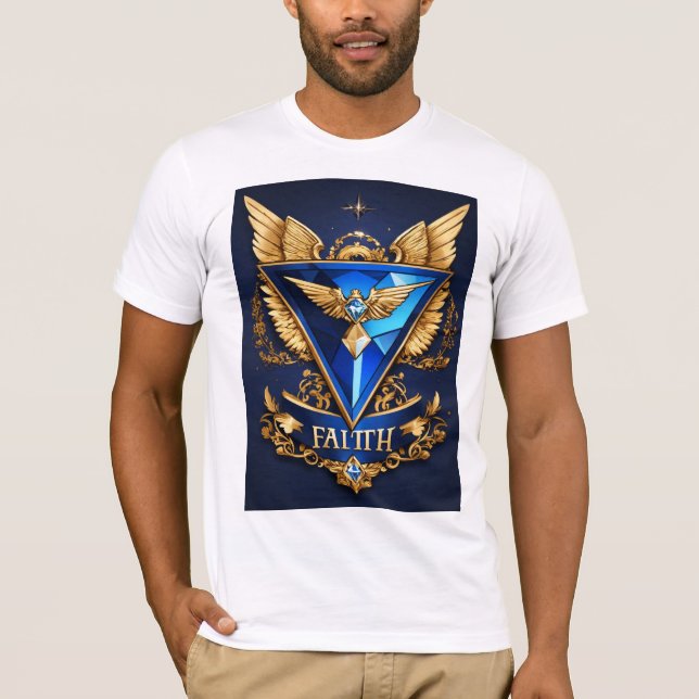 "Regal Wings Diamond: A Sapphire & Gold Affair by  T-Shirt (Front)