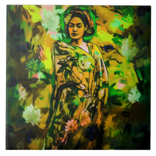 Regal Woman Ceramic Tile