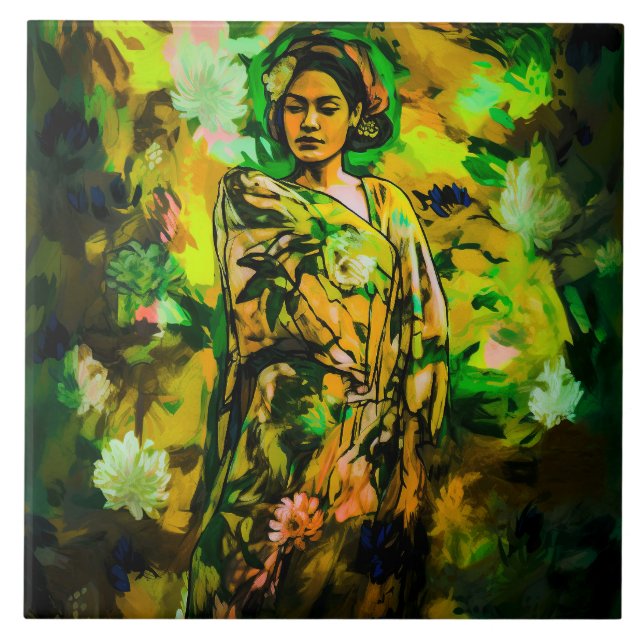 Regal Woman  Ceramic Tile (Front)