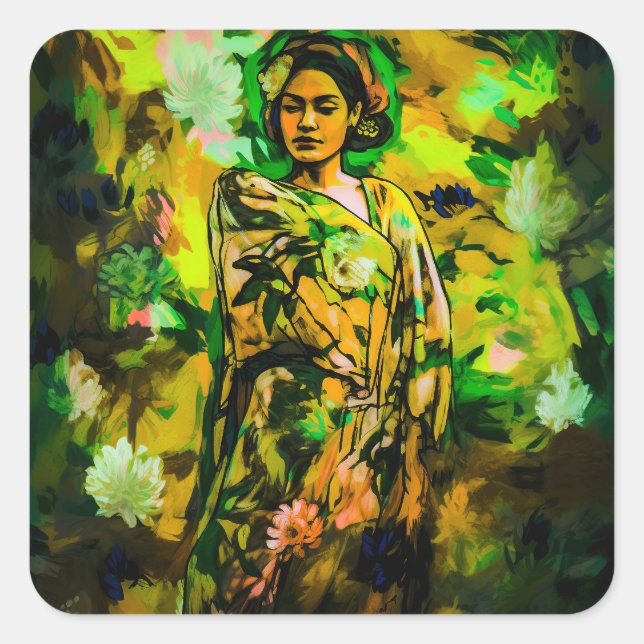 Regal Woman  Square Sticker (Front)