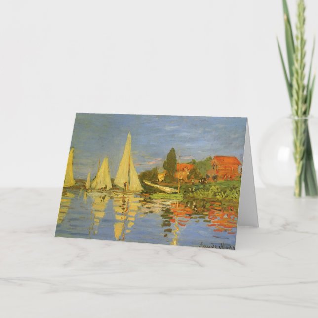 Regatta at Argenteuil by Claude Monet Card (Front)