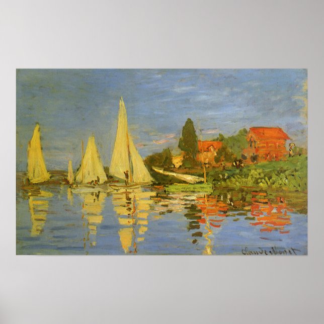 Regatta at Argenteuil by Claude Monet Poster (Front)