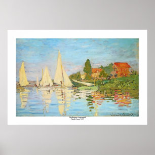 Regatta at Argenteuil by Claude Monet Poster