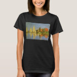 Regatta at Argenteuil by Claude Monet T-Shirt<br><div class="desc">Regatta at Argenteuil (1872) by Claude Monet is a vintage impressionism fine art nautical painting. You can see the reflection of the sailboats in the lake water. A maritime seascape with a yacht or boat race on a sunny summer season day. About the artist: Claude Monet (1840-1926) was a founder...</div>