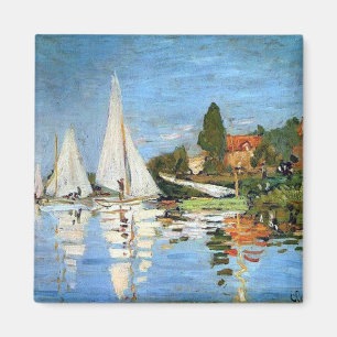 Regatta At Argenteuil Claude Monet Magnet