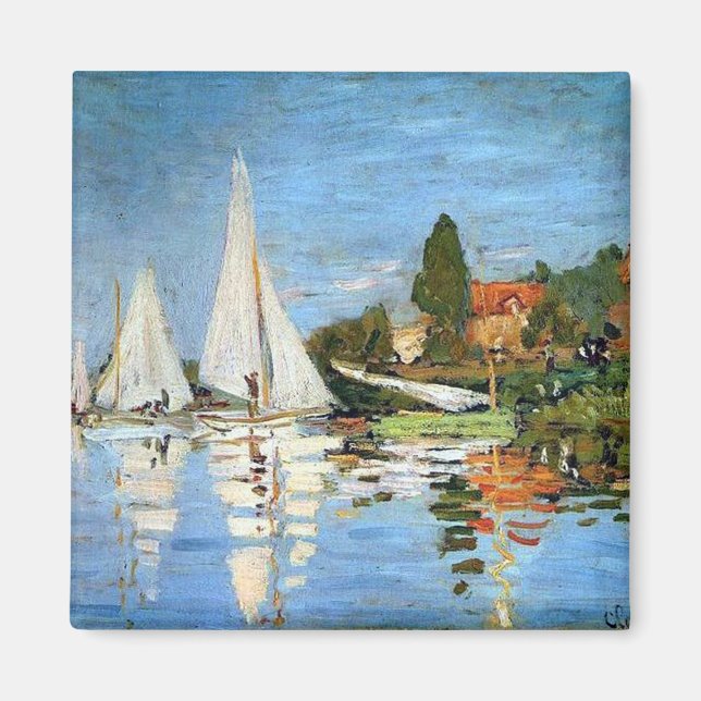 Regatta At Argenteuil Claude Monet Magnet (Front)
