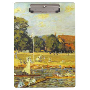 Regatta at Hampton Court Alfred Sisley Poster Clipboard