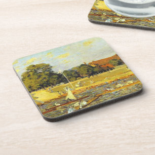 Regatta at Hampton Court Alfred Sisley Poster Coaster