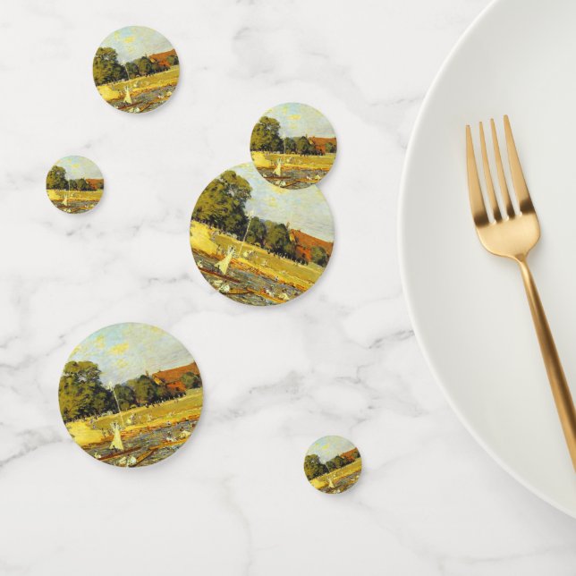 Regatta at Hampton Court Alfred Sisley Poster Confetti (Group)