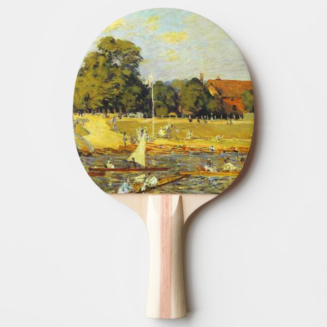 Regatta at Hampton Court Alfred Sisley Poster Ping Pong Paddle (Front)