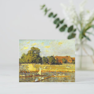 Regatta at Hampton Court Alfred Sisley Poster Postcard