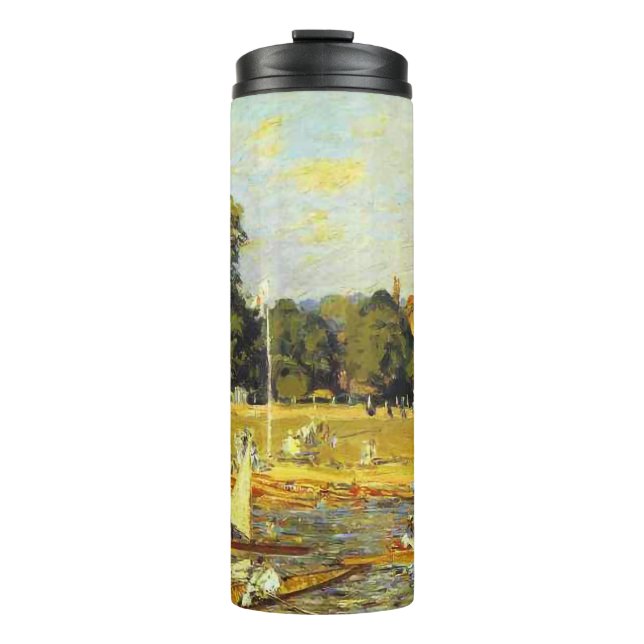 Regatta at Hampton Court Alfred Sisley Poster Thermal Tumbler (Front)