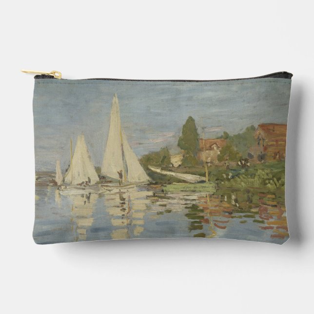 Regattas at Argenteuil, OIl Painting, Claude Monet Accessory Pouch (Front)