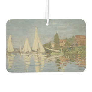 Regattas at Argenteuil, OIl Painting, Claude Monet Car Air Freshener