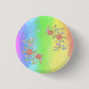 Regenbogen 3 cm round badge