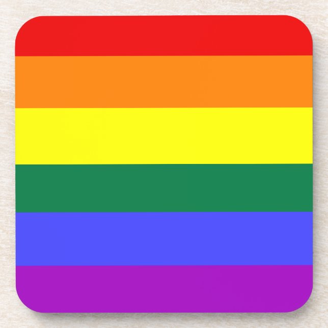 Regenbogen Flagge Coaster (Front)