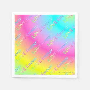 Regenbogen Love forever Napkin