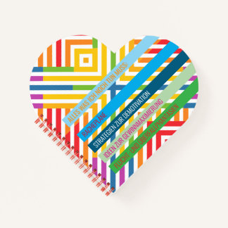 Regenbogen Notizblock Herzen Ironisch Notebook