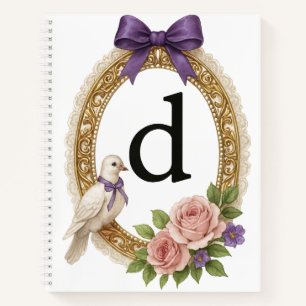 Regency Art Letter D Luxury Monogram Journal