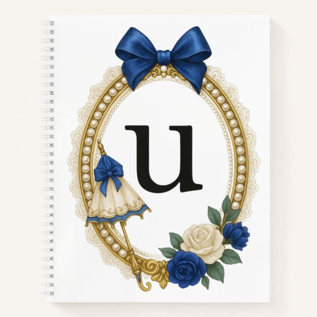 Regency Art Letter U Luxury Monogram Journal (Front)