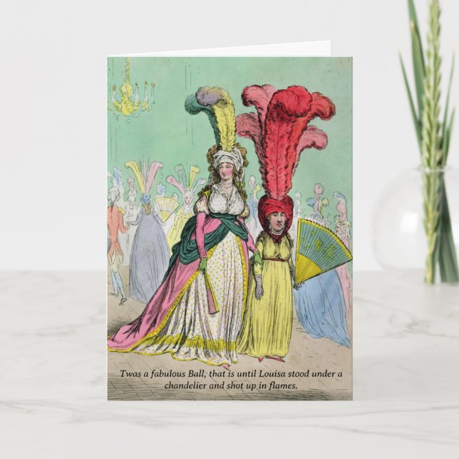 Regency Ball Funny Blank Greetings Card (Front)