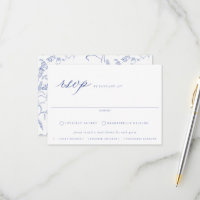 Regency Blue Floral Meal Choice Wedding