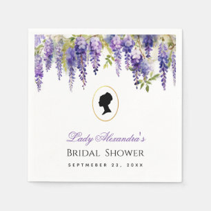 Regency Bridal Shower Vintage Wisteria Floral Napkin