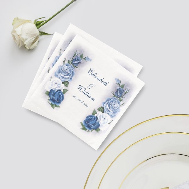 Regency Bridgerton Blue Roses Cameo Napkin (Creator Uploaded)