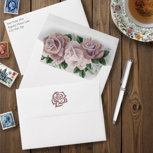 Regency Bridgerton Pink Roses Envelope (Creator Uploaded)