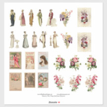 Regency Era Fashion Set 1 Custom-Cut Vinyl Sticker