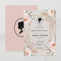 regency era Florals Bridgerton Bridal Shower Invit
