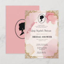 regency era Florals Bridgerton Bridal Shower Invit