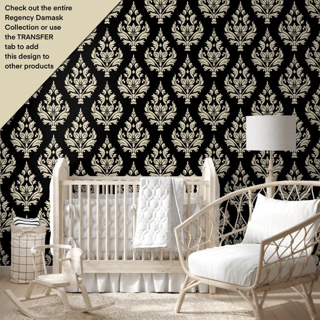 Regency Era Inspired Damask Scroll Leafy Wallpaper (Creator Uploaded)