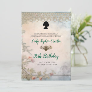 Regency Era Soft Floral Birthday Invitation