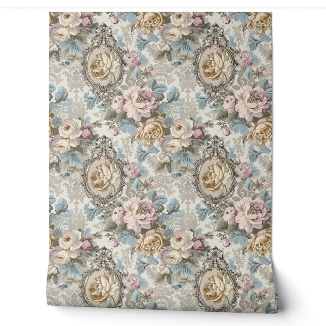 Regency Era Victorian England Pattern  Wallpaper (Unrolling)
