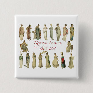 Regency Fashion 1809-1815 15 Cm Square Badge