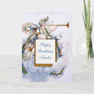 Regency Fashion Custom Birthday Greeting Card