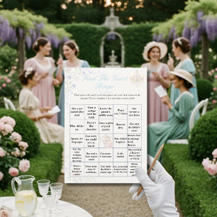 Regency  Find the Guest Bridal Shower Bingo game  Invitation