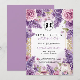 Regency Floral Tea Party bridal shower  Invitation