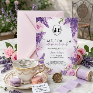 Regency Floral Tea Party bridal shower  Invitation