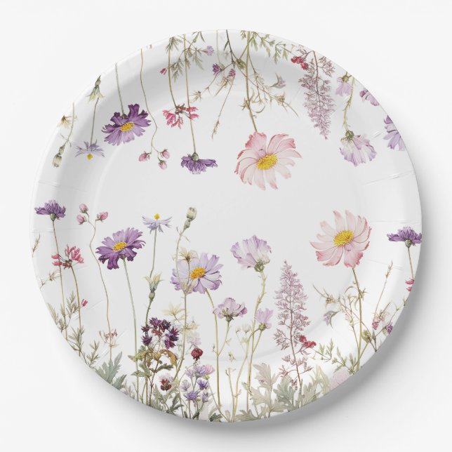 Regency Garden Birthday Party   Paper Plate (Front)