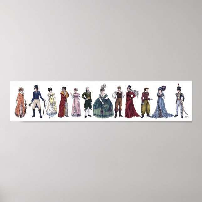 Regency Historical Fashion - Long 20x4.5 Poster (Front)