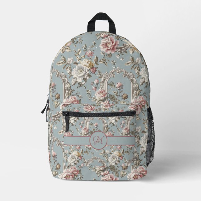 Regency Inspired Personalised Printed Backpack (Front)