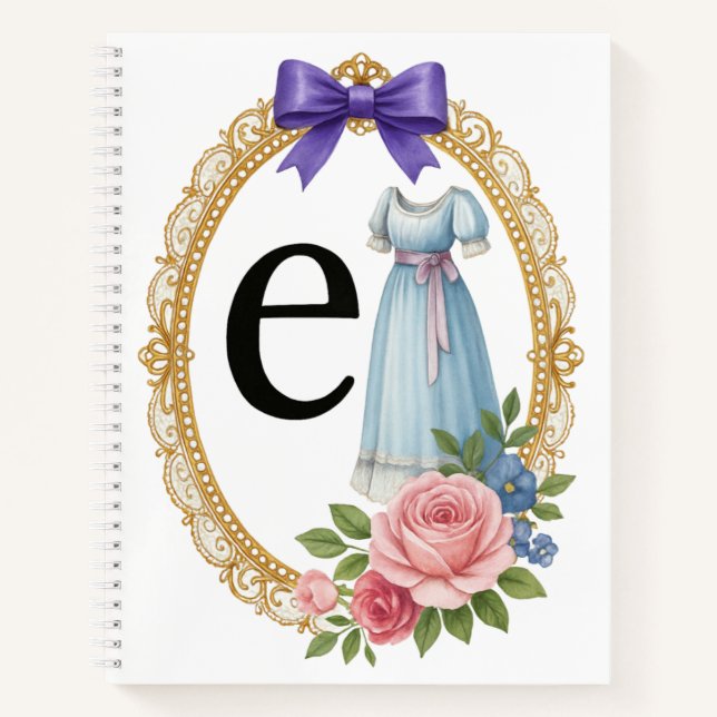 Regency Letter E Art Luxury Monogram Journal (Front)