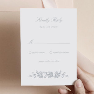 Regency Monogram Wedding Invitation Response Card