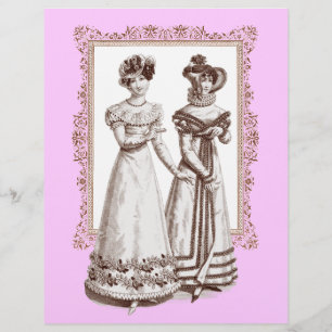 Regency Period Costumes - 1821 French Fashions