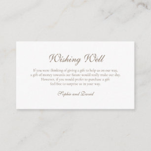 Regency Pink Fleur de Lis Wedding Wishing Well Enclosure Card