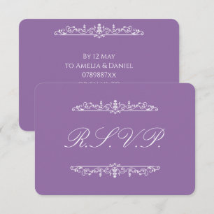 Regency  Purple RSVP Card
