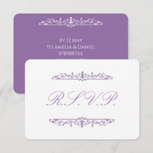 Regency Purple RSVP Card